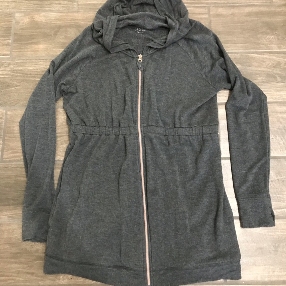 Maternity zip up sweater
